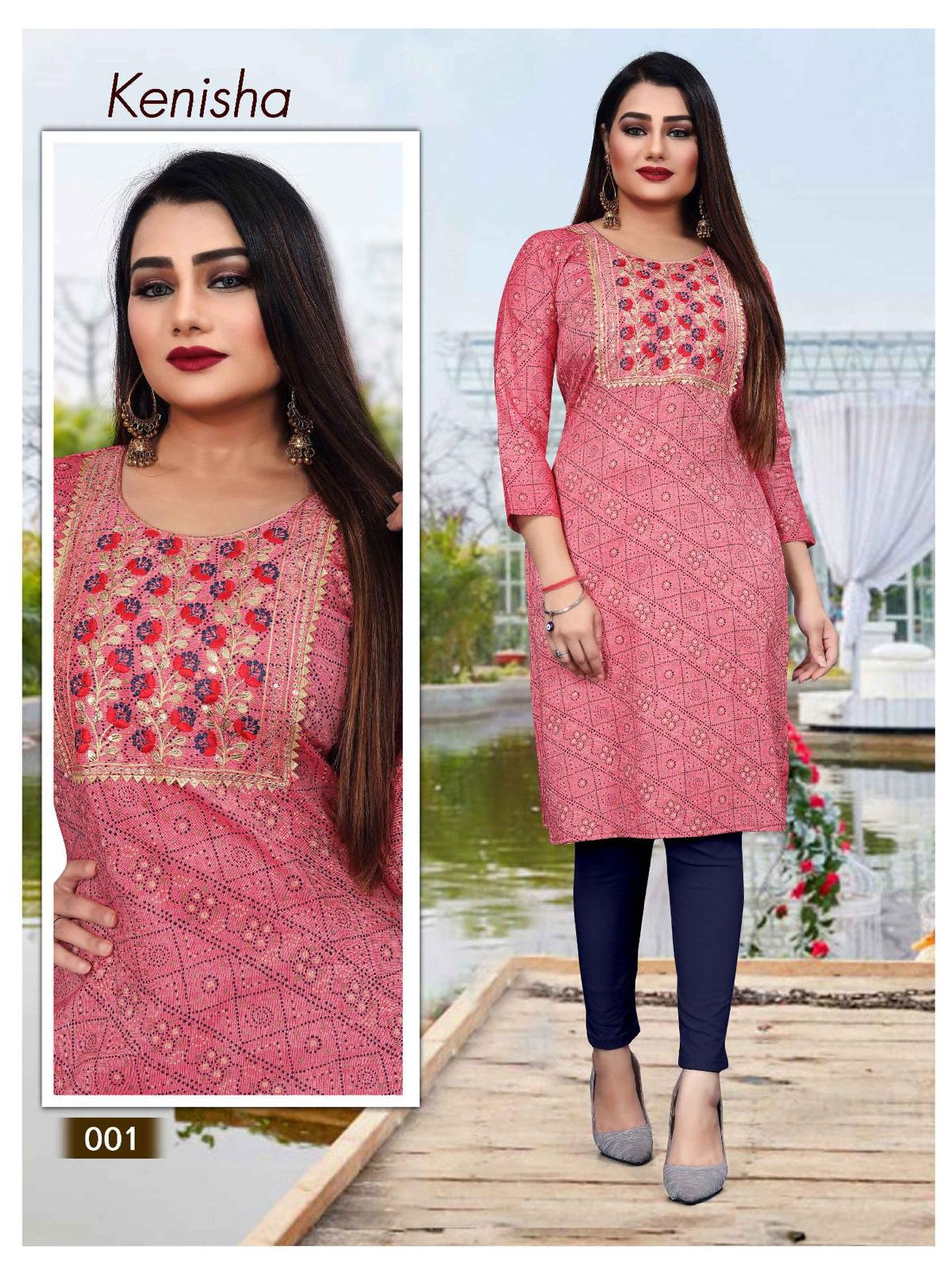 Trendy Kenisha Printed Regular Wear Wholesale Kurti Collection